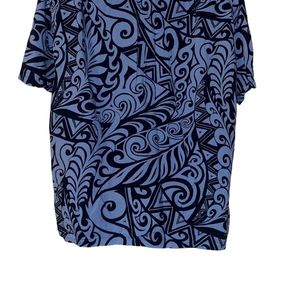 Kalaheo RJC Blue Hawaiian Shirt Mens L Abstract Button Front Beach Vacation - Picture 8 of 10